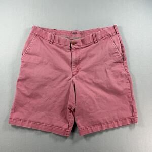 Mens Pink IZOD Saltwater Stretch 38" Waist 10" Inseam Flat Front Shorts
